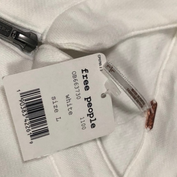 Free People Just For You Shirred White Jacket 🔥🔥HOST PICK🔥🔥 NWT - Picture 6 of 9